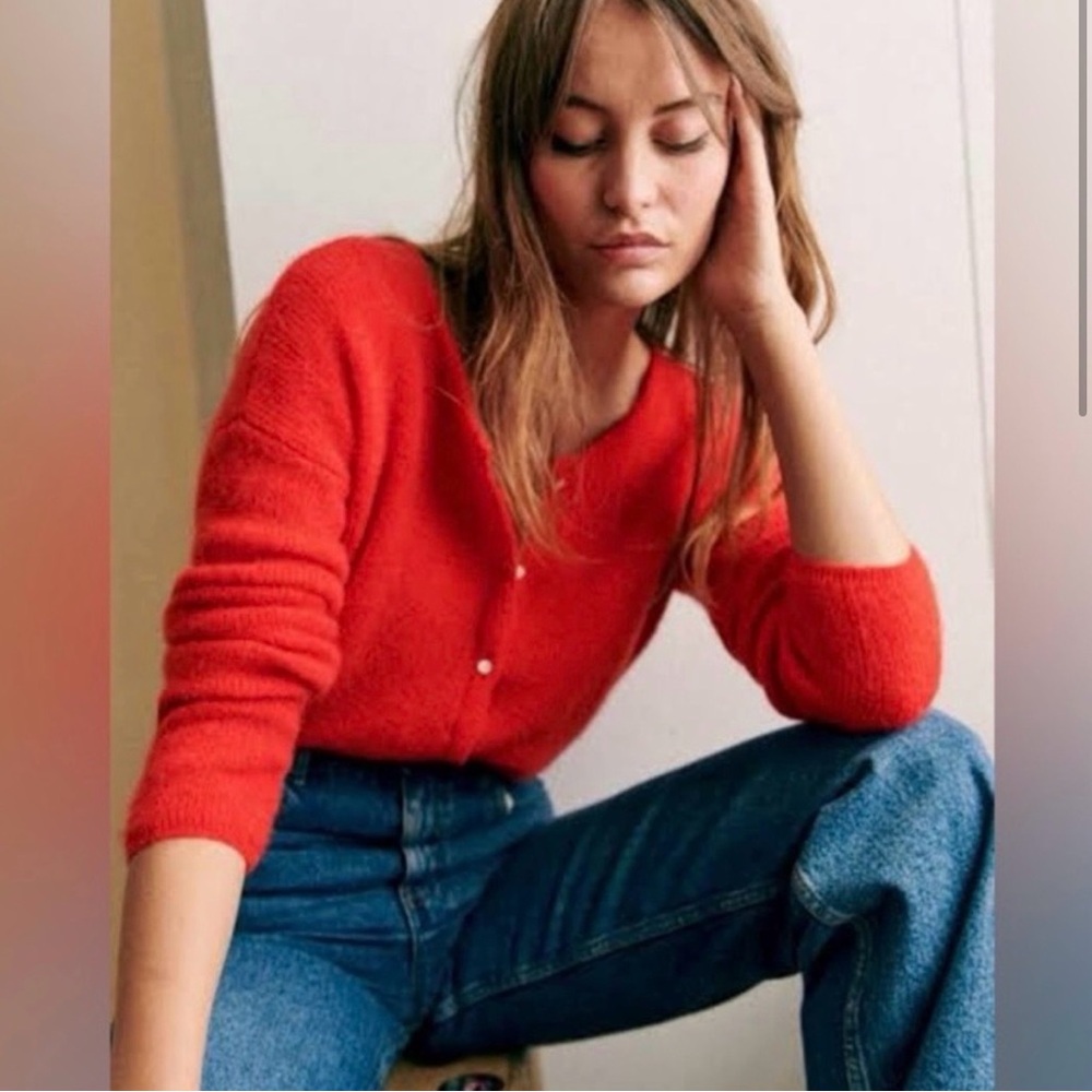 Sezane Gaspard Red Women's Cardigan